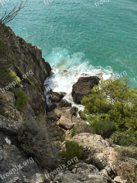 Cliff Water Vacations Sea Rock