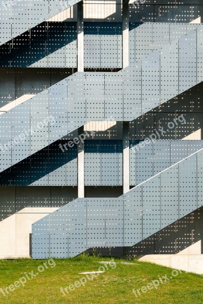 House Facade Stairs Staircase Emergency Exit Architecture