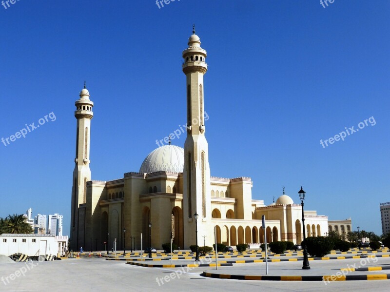 Mosque Islam Faith Minaret Bahrain