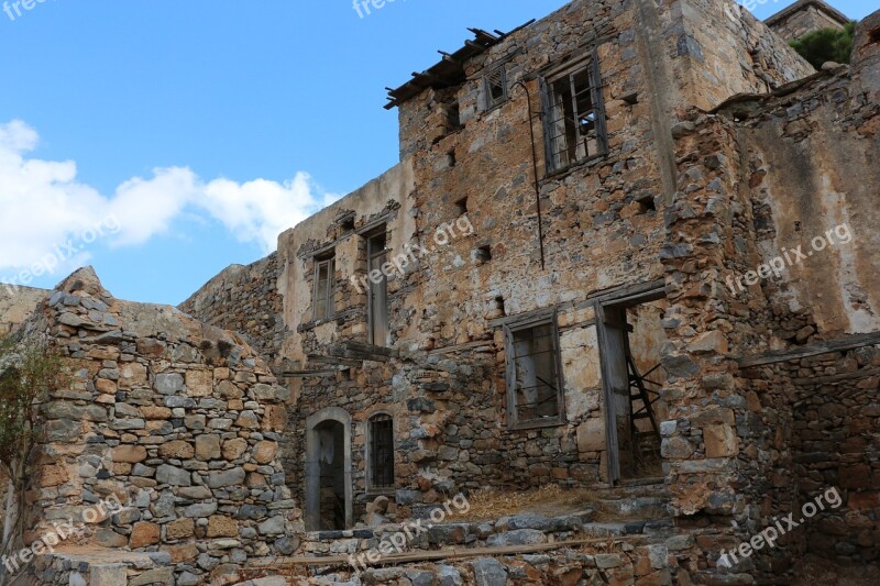 Crete Greece Island Lapra Spinalonga