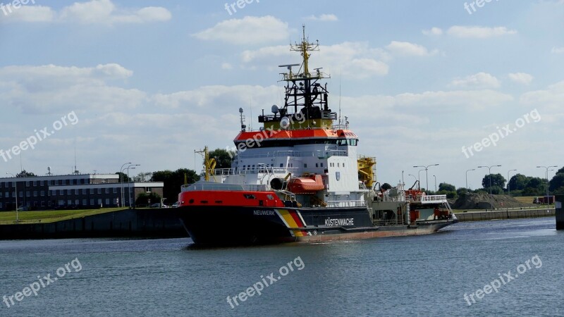 Ship Coast Guard Wilhelmshaven Jade Water