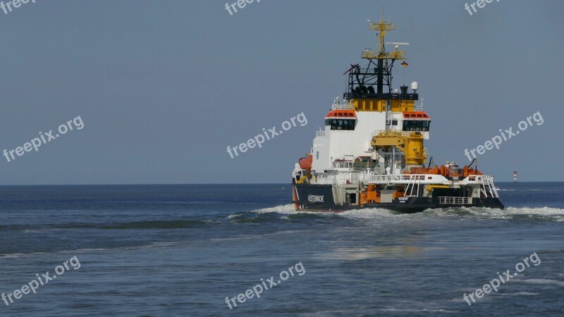 Ship Coast Guard Shipping Water Lifeboat