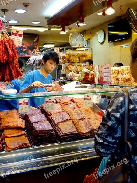 Singapore Chinatown Barbecue Sliced Pork 肉干 Processed Food