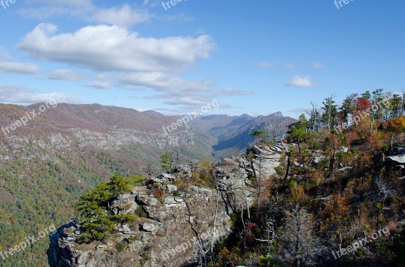 Linville Gorge Canyon Rocks Table Rock Blue Ridge Mountains