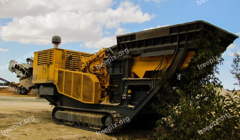 Crusher Heavy Machine Yellow Equipment Construction