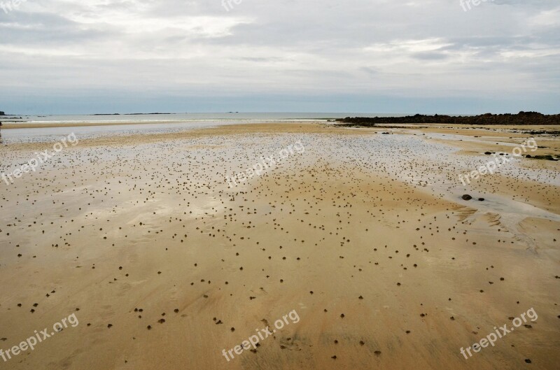 Beach Sand Eb Tide Coast