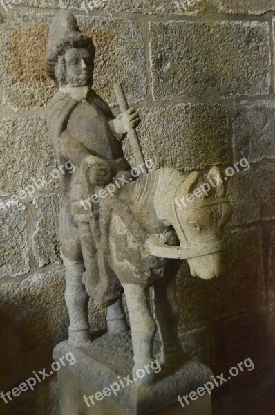 Image Statue Stone Horse Rider