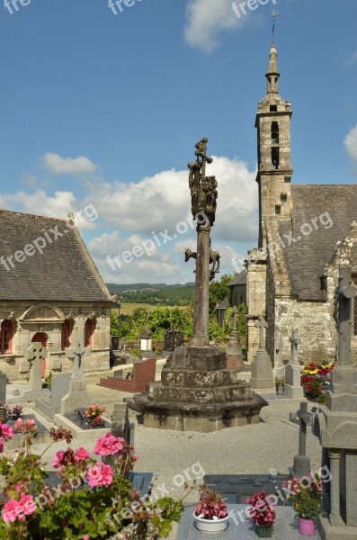 Church Cemetery Enclos Paroissial Grave Tombstone