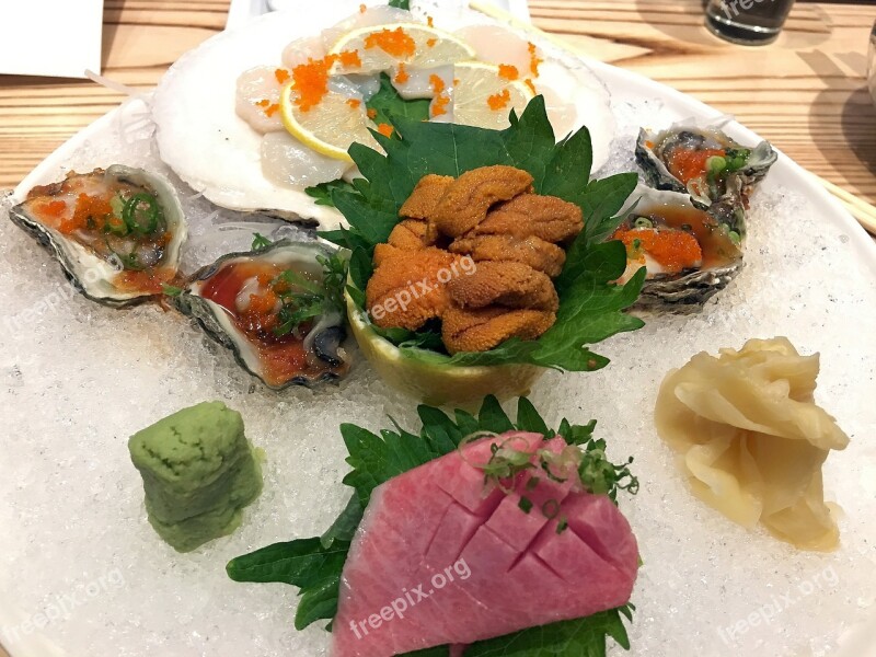 Sashimi Sushi Uni Toro Oyster