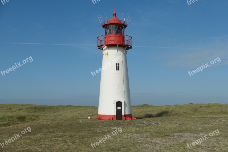 Lighthouse North Sea Sylt Elbow Island