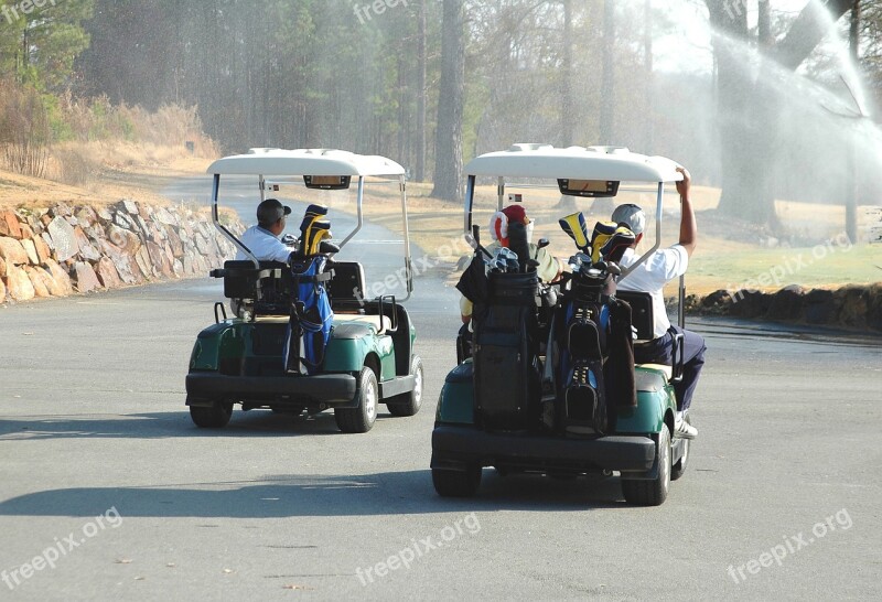 Golf Carts Golf Course Green Sport