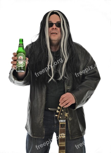 Rock Star Rock Guitarist Beer Heineken