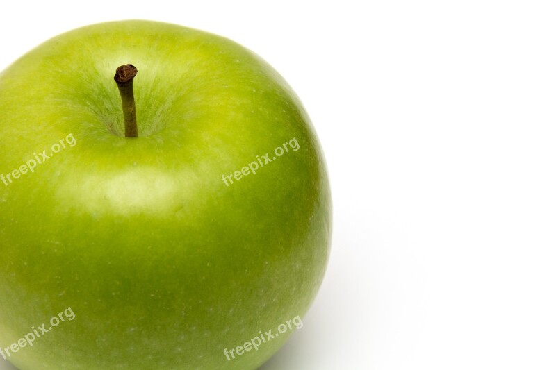 Apple Green Diet White White Background