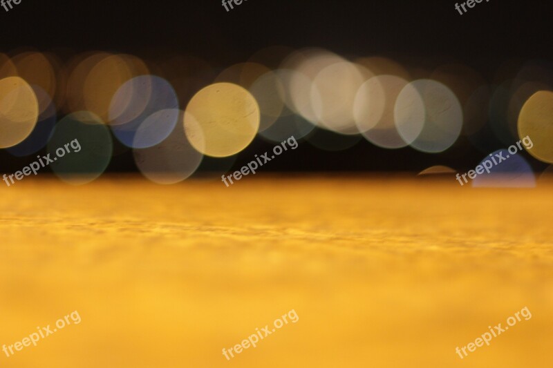 Flat Surface Bokeh Night Blur