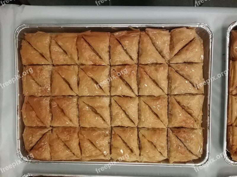 Baklava Baklawa Greek Walnut Pastry Free Photos