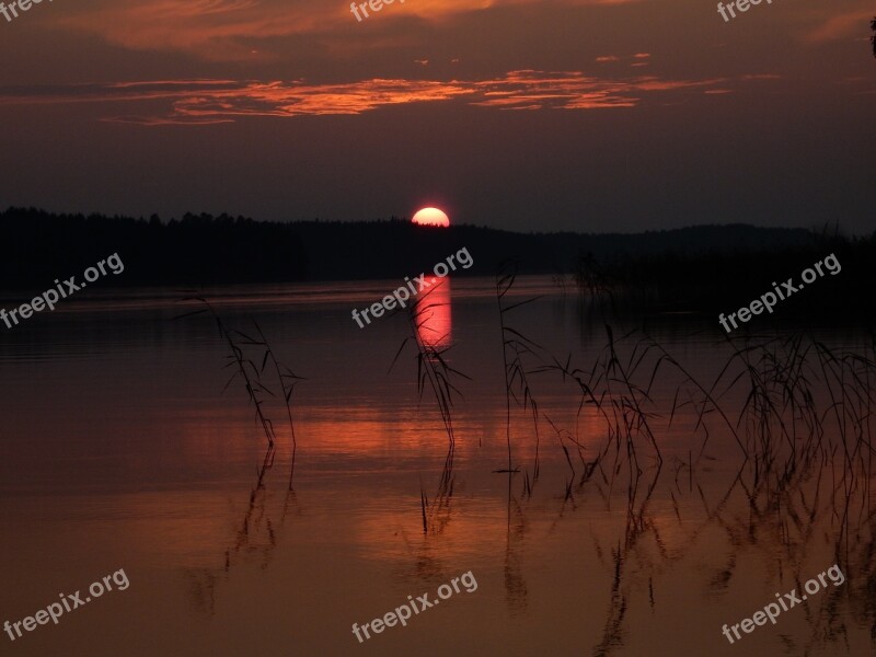 Sunset Finland Suomi Sea Sky