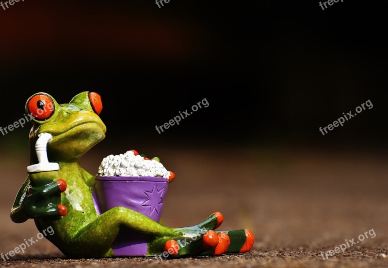 Frog Cinema Popcorn Funny Cute