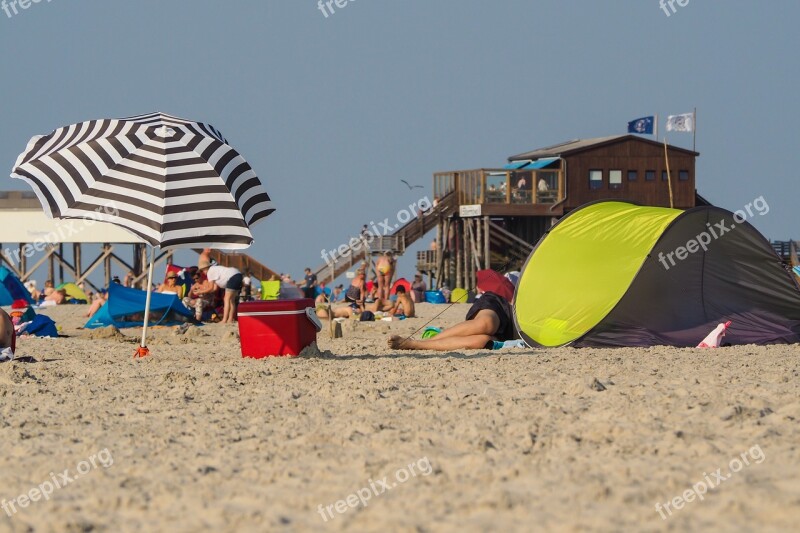 Beach Parasol Beach Shelter St Peter Ording