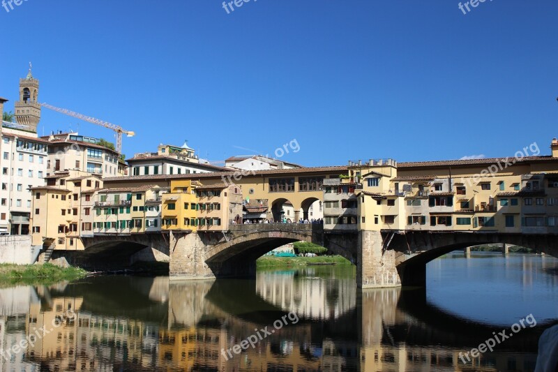 Ponte Vecchio Florence Tuscany Arno Free Photos