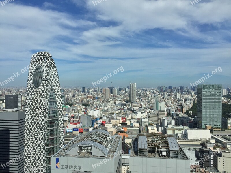 Skyscrapers Tokyo Cityscape Japan City