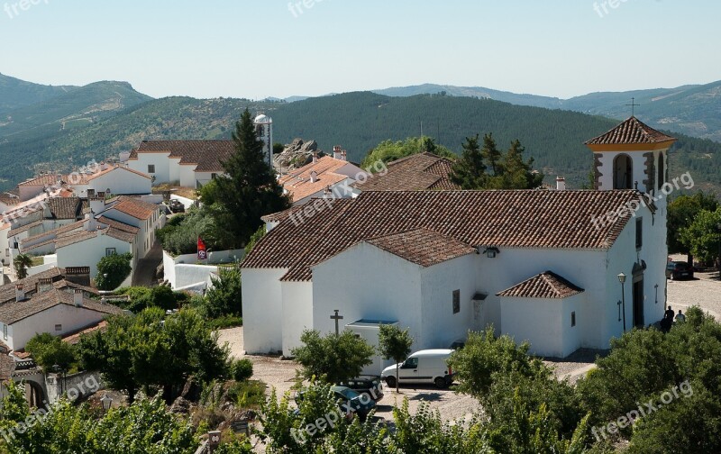 Portugal Marvão Church Medieval Village Streets