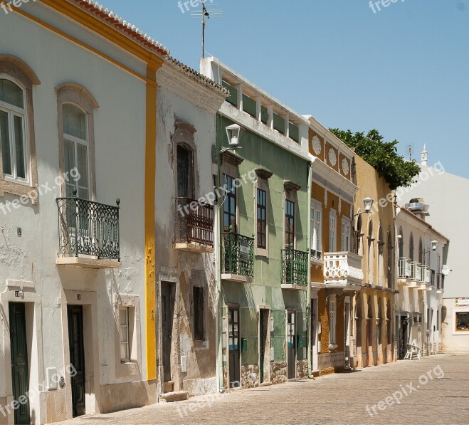 Portugal Algarve Tavira Façades Balconies