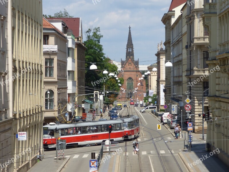 Tram Czech Republic Moravia Brno The Streets