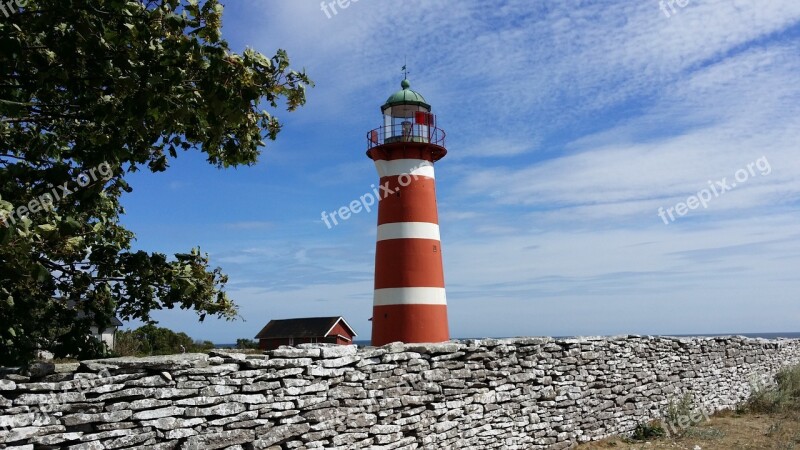 Lighthouse Wall Gotland Free Photos