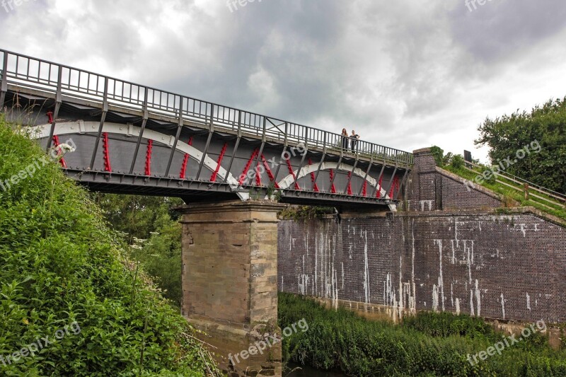 Viaduct Bridge Structure Canal Landscape