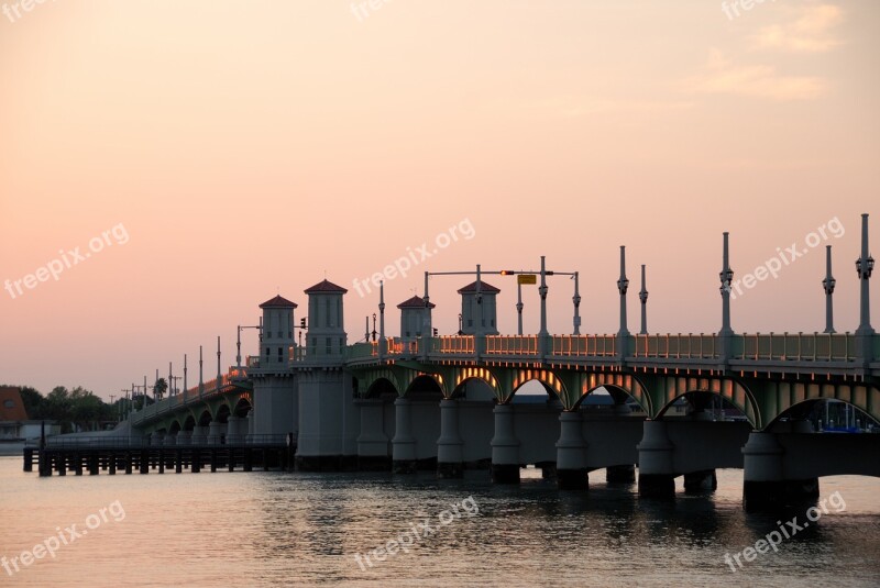 Bridge Of Lions St Augustine Florida Historic Tourism