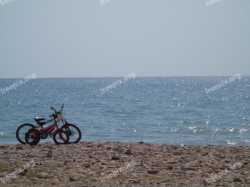 Beach Bicycles Holiday Sea Landscape