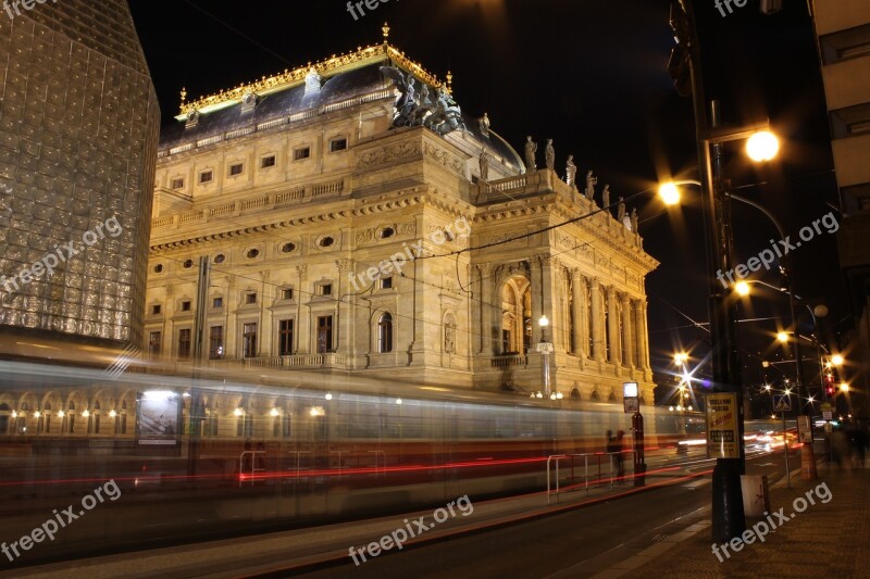 Prague National Theatre The Tram Red Night