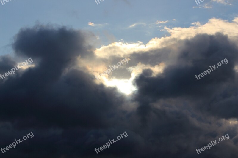 Clouds Sky Dark Clouds Front Detail Free Photos