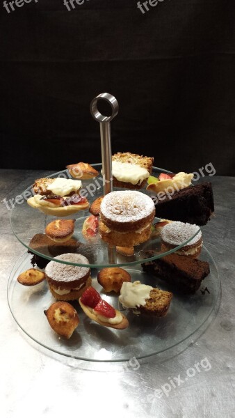 Cakes Cakes On Stand Afternoon Tea Food Cakestand