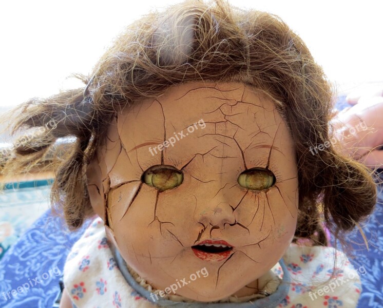 Cracked Cracks Doll Head Damaged