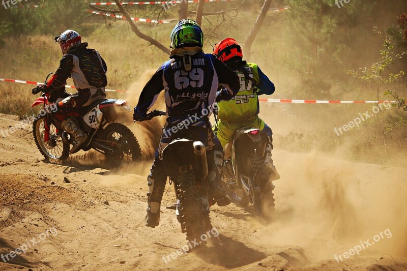 Motocross Enduro Sand Dust Motorsport