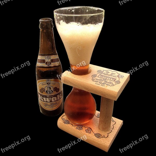 Beer Beer Glass Coachman Glass Beer Bottle Isolated