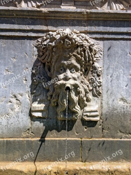 Fountain Water Stone Granada Alhambra