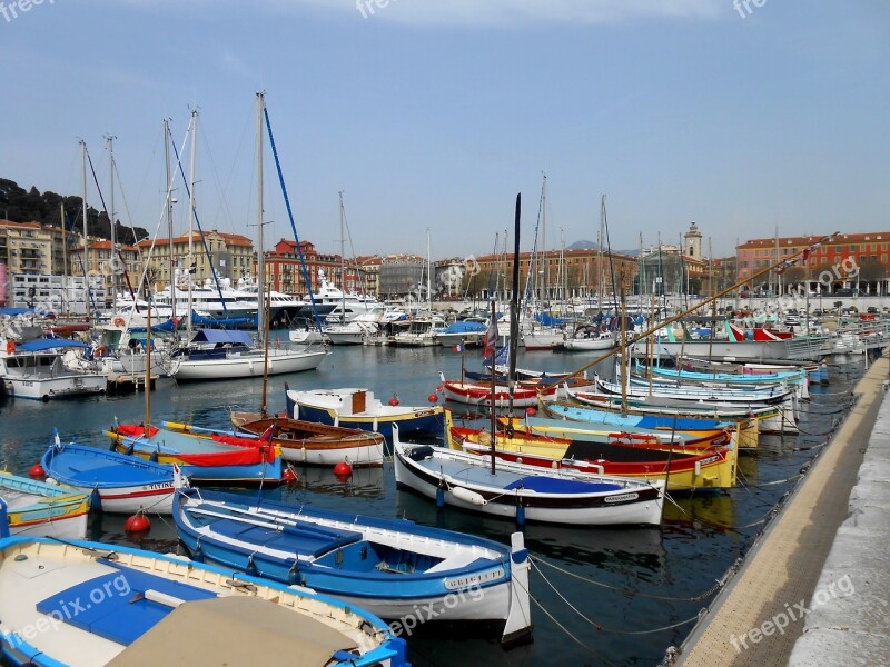 Colorful Boats Port France Nice