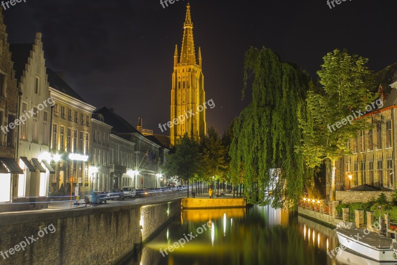 Bruges Channels Nocturne Night Photography Belgium