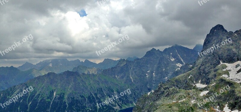 The High Tatras Mountains Clouds Storm Clouds Landscape