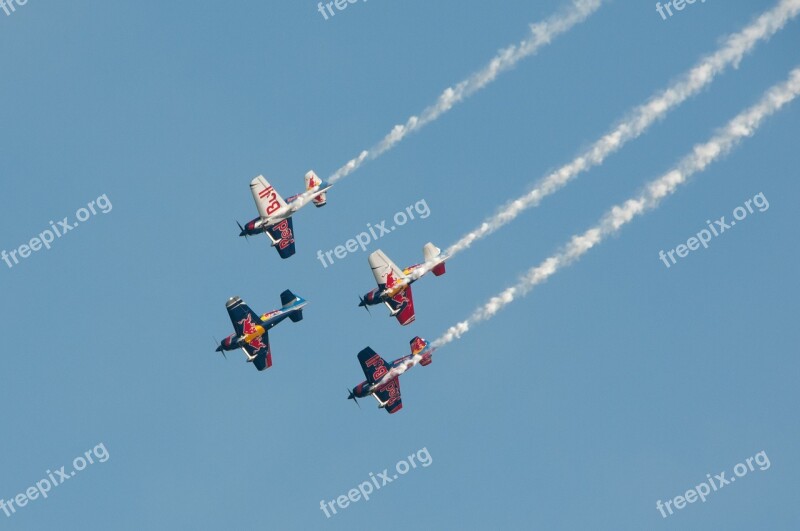 Aerobatics Aircraft Contrail Smoke Flugshow