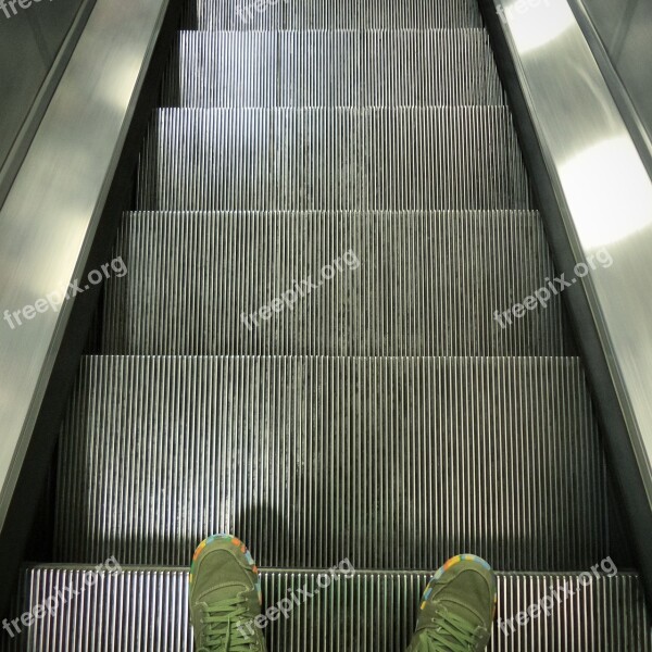 Underground Escalator Subway City Transit