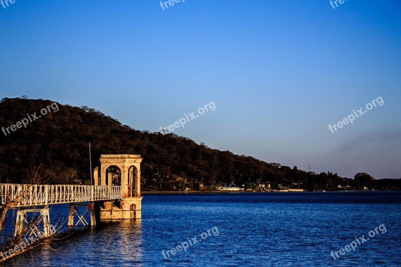 Dam Bridge Water Landscape Nature