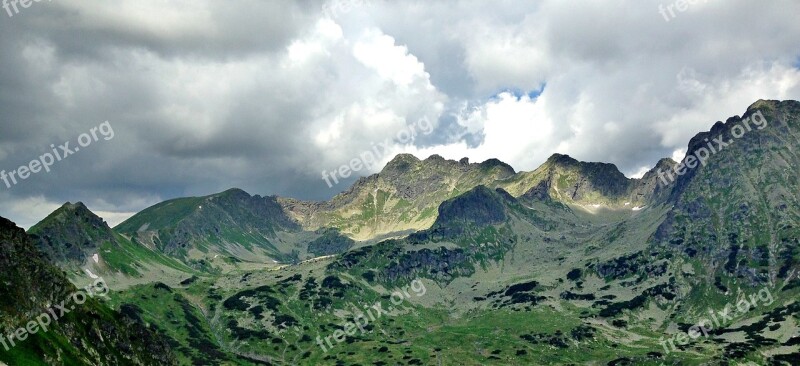 Tatry Mountains Valley Of Five Ponds Landscape The High Tatras