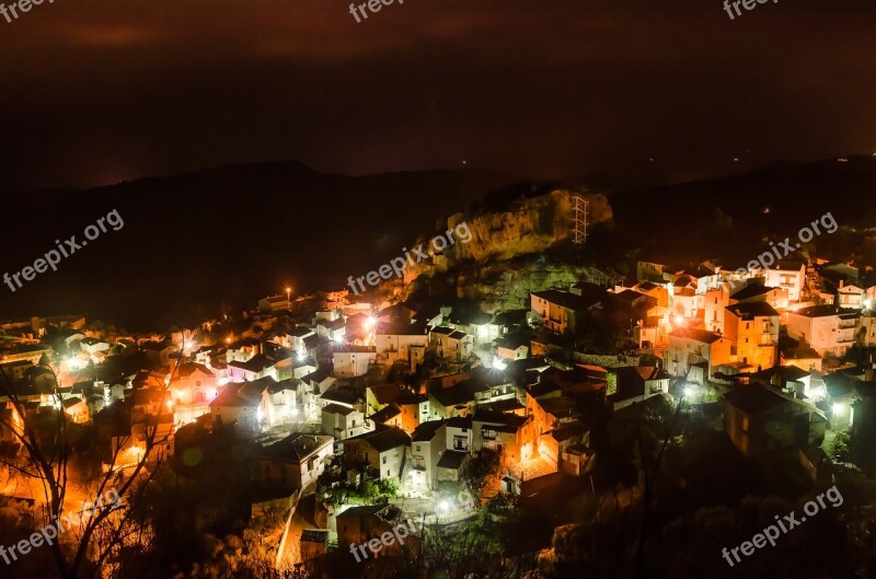 Landscape Nocturne Evening City Lighting