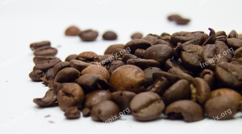 Coffee Grains Coffee Beans Brown Time For Coffee