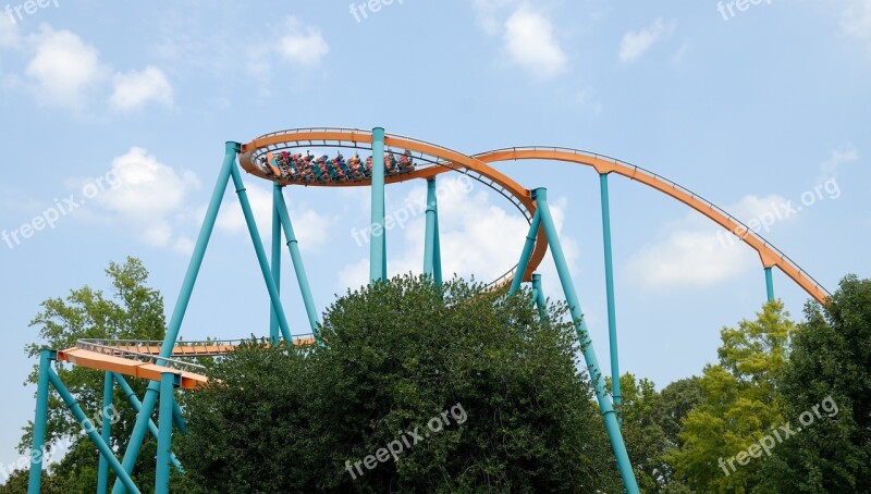 Roller Coaster Ride Amusement Park Fun Thrill