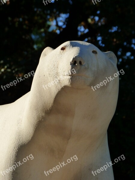 Sculpture White Bear Darcy Park Dijon François Pompon