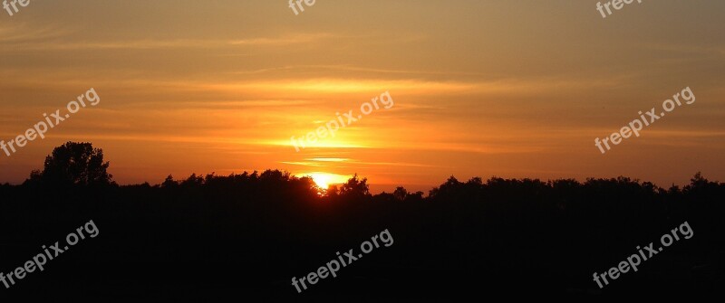 Sunset Orange Abendstimmung Evening Sky Red